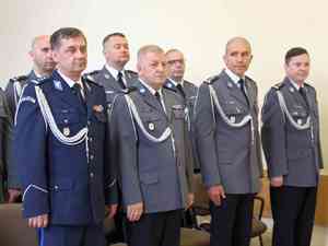 kierownictwo wielkopolskiej policji, oddzialu prewencji i komisariatu wodnego oraz przedstawiciele zwiazkow zawodowych